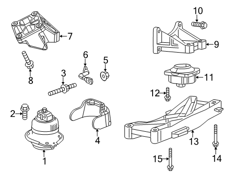 2018 Dodge Charger Engine & Trans Mounting Bracket-Transmission Mount Diagram for 5038752AA