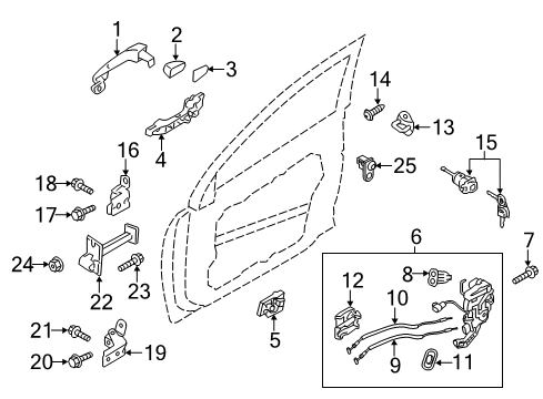 2016 Kia Optima Front Door Motor Assembly-Front Power Diagram for 82460D4000