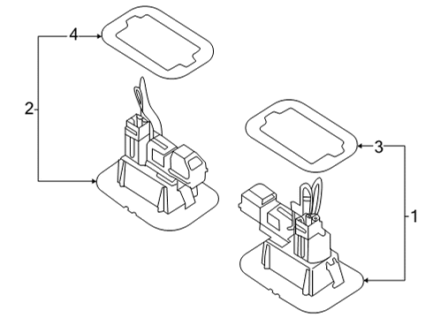 2022 Hyundai Ioniq 5 License Lamps Pad-Sealing, LH Diagram for 92530-D2000