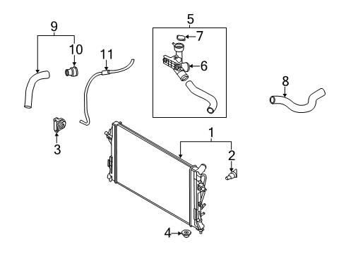 2021 Kia Soul Radiator & Components Hose Assy-Water Diagram for 25450K0200