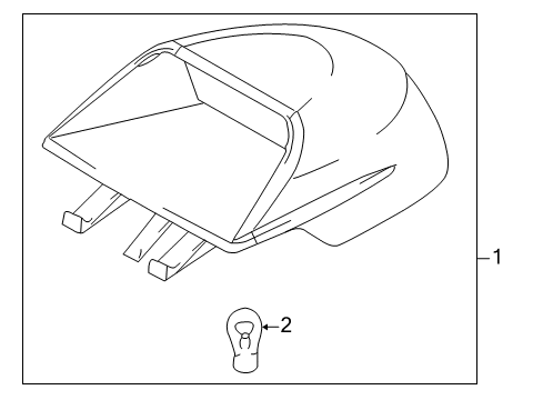 2001 Hyundai Elantra Bulbs Lamp Assembly-High Mounted Stop Diagram for 92750-2D200