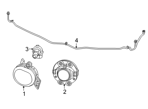 2018 Ram 1500 Bulbs Lamp-Front Fog Diagram for 68104820AF