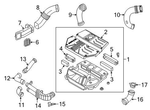 2021 BMW X4 Air Intake INTAKE DUCT, RIGHT Diagram for 13718053369
