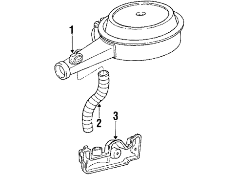 1987 Pontiac Grand Prix Air Intake Air Cleaner Diagram for 25096862