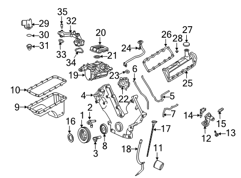 2003 Ford Expedition Intake Manifold Manifold Gasket Diagram for YL3Z-9439-A