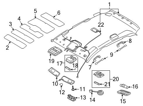 2010 Hyundai Tucson Interior Trim - Roof Pad-Roof No 4 Diagram for 853053W300