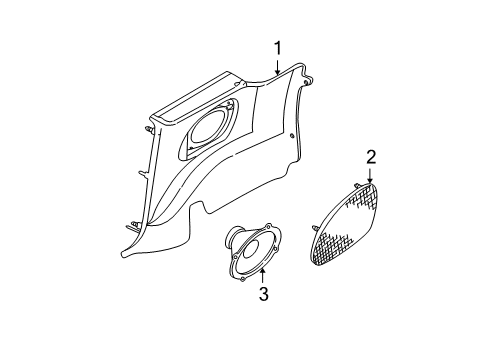 2003 Chrysler Sebring Interior Trim - Quarter Panels Panel-Quarter Trim Diagram for SP41XT5AD