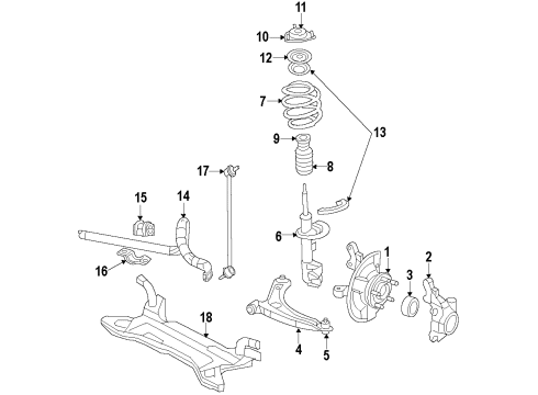 2014 Jeep Patriot Front Suspension Components, Lower Control Arm, Stabilizer Bar Front Coil Spring Right Diagram for 5105863AD