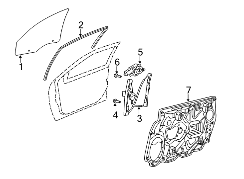 2012 Chrysler 200 Front Door WEATHERSTRIP-Front Door Glass Diagram for 5074560AI