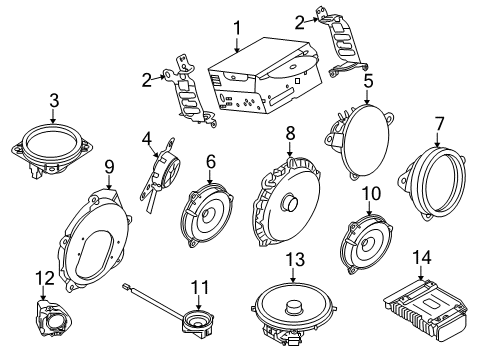 2012 Infiniti G37 Sound System AMPLIFER Diagram for 28060-JL02A