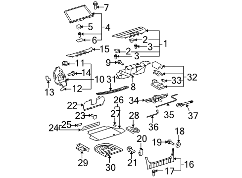 2009 Lexus ES350 Interior Trim - Rear Body Relay, Auto Curtain Diagram for 85911-50010