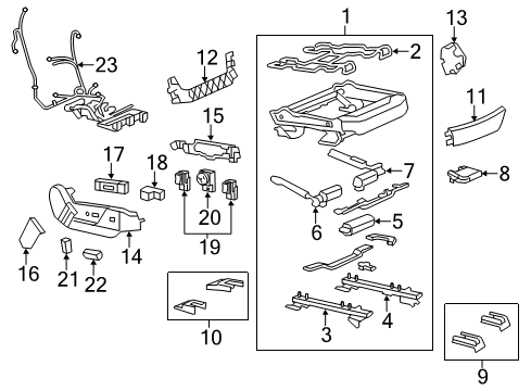 2013 Cadillac CTS Tracks & Components Front Cover Diagram for 20859965