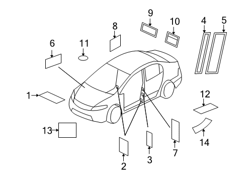 2013 Honda Insight Information Labels Label, Immobilizer Diagram for 39885-S5A-A01