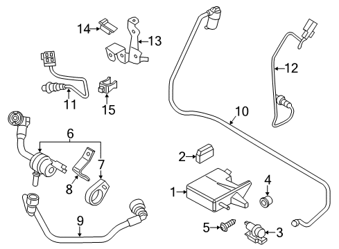 2013 Mini Cooper Paceman Emission Components Hex Bolt With Washer Diagram for 07119904517