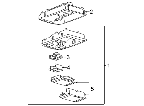 2017 Ford Expedition Overhead Console Switch Assembly Diagram for 9L1Z-15B691-BA