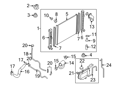 2011 Infiniti FX50 Radiator & Components Hose-Radiator, Lower Diagram for 21503-1CA0A