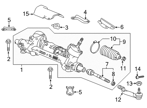 2020 Honda Accord Steering Column & Wheel, Steering Gear & Linkage G/Box Assembly, Steering Diagram for 53620-TVC-A68