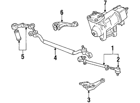 1989 BMW 525i P/S Pump & Hoses, Steering Gear & Linkage At-Hydro Steering Box Diagram for 32131466387