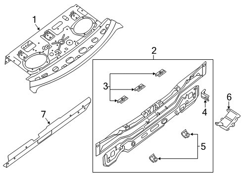 2017 Nissan Sentra Rear Body GUSSET - Floor Rear LH Diagram for 748B1-3SH0A