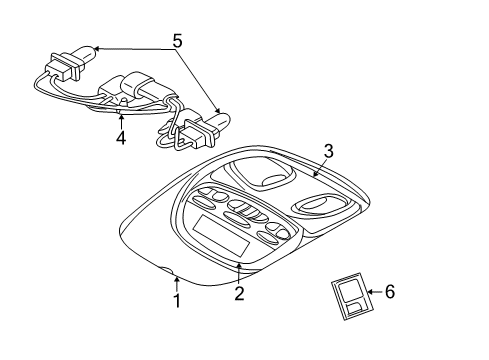 2004 Jeep Liberty Keyless Entry Components Lamp-Reading Diagram for WA901L2AA