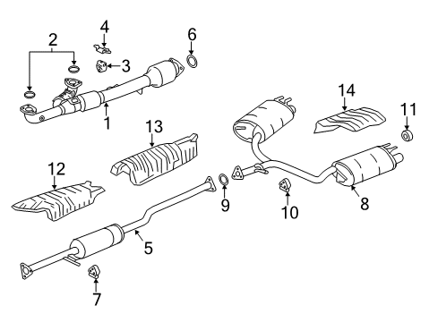 2016 Honda Accord Exhaust Components Converter Diagram for 18150-5G2-A60