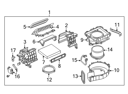 2014 Infiniti QX80 Blower Motor & Fan Bracket Diagram for 27175-1LA0A