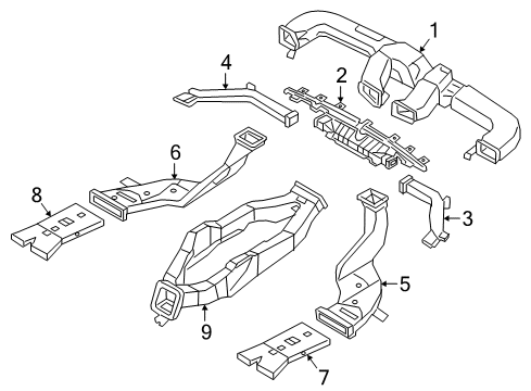 2019 Hyundai Elantra GT Ducts Hose Assembly-Side Defroster, RH Diagram for 97390-G3000