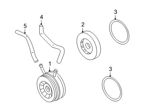 2000 Honda Insight Oil Cooler Hose, Outlet Oil Warmer Diagram for 19522-PHM-E00