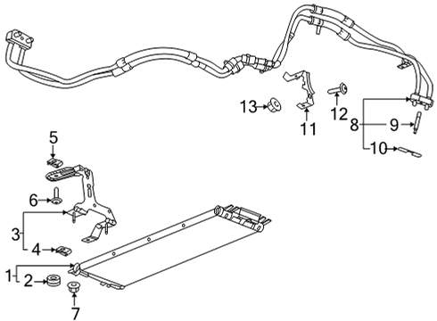 2021 Cadillac CT5 Oil Cooler Line Diagram for 84011913