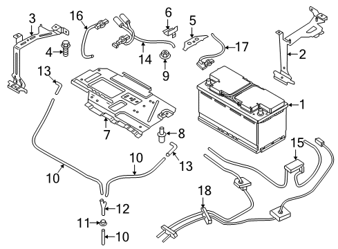 2015 BMW X6 Battery Battery Cable Diagram for 61129367661