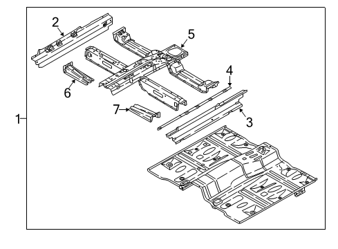 2017 Kia Sportage Floor & Sill Reinforcement Assembly-C Diagram for 65130D9000