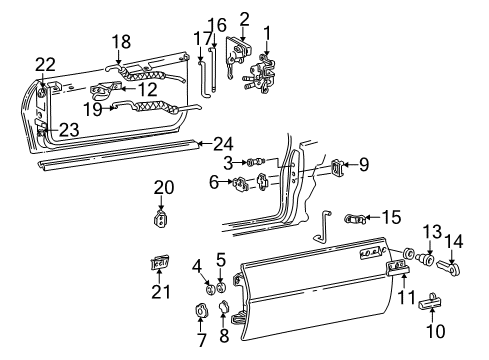 1997 Chevrolet Camaro Door & Components Switch Asm-Door Lock Diagram for 10402839