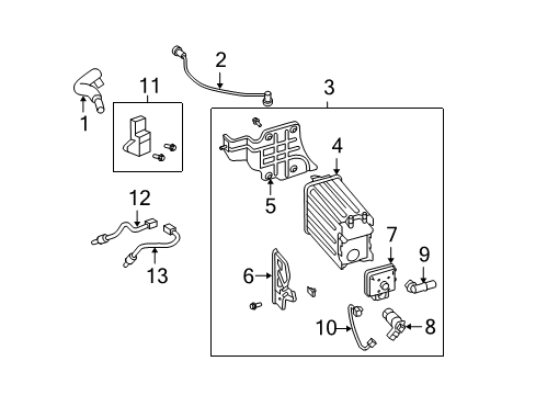 2012 Lincoln Navigator Emission Components Vapor Canister Diagram for BL1Z-9D653-A