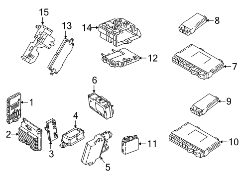 2019 BMW X7 Heated Seats Seat Module Diagram for 61359870710