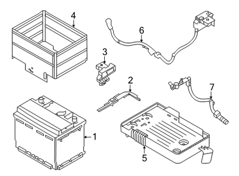 2022 Nissan Sentra Battery Sensor Assy-Battery Diagram for 244G0-6LA1A