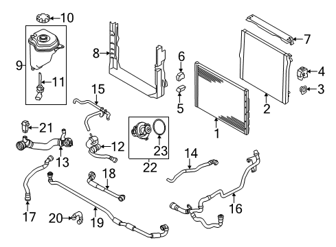 2013 BMW X5 Senders Coolant Hose Diagram for 17127576367