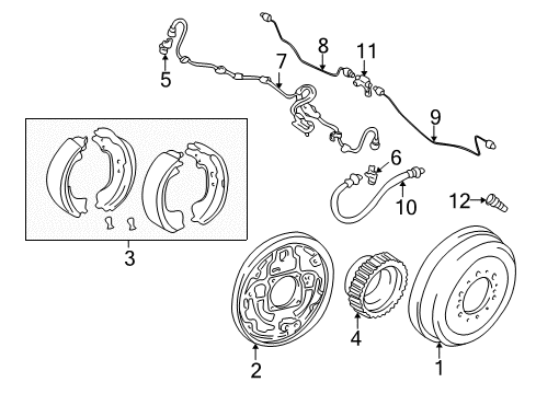 2001 Toyota Tundra Anti-Lock Brakes Brake Tube Diagram for 47325-0C012