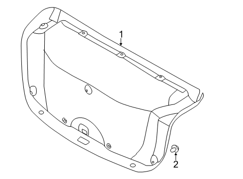 2010 Kia Forte Interior Trim - Trunk Lid Trim Assembly-Trunk Lid Diagram for 817501M010VA