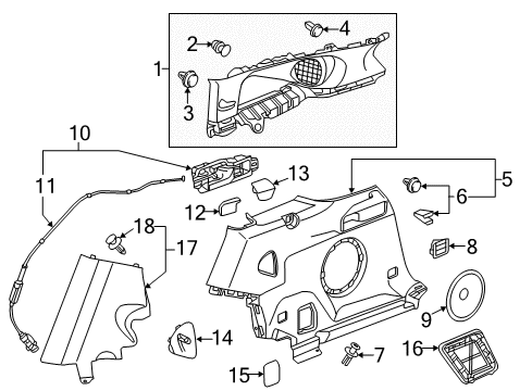 2016 Acura RDX Interior Trim - Quarter Panels Garnish Assembly, Driver Side Quarter Pillar (Sandstorm) Diagram for 84181-TX4-A04ZA