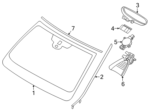 2020 BMW X1 Lane Departure Warning WIRING DUCT COVER Diagram for 51169293295