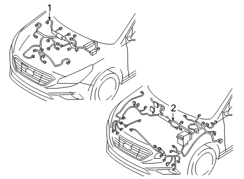 2016 Hyundai Sonata Wiring Harness Wiring Assembly-Front Diagram for 91200-C2010