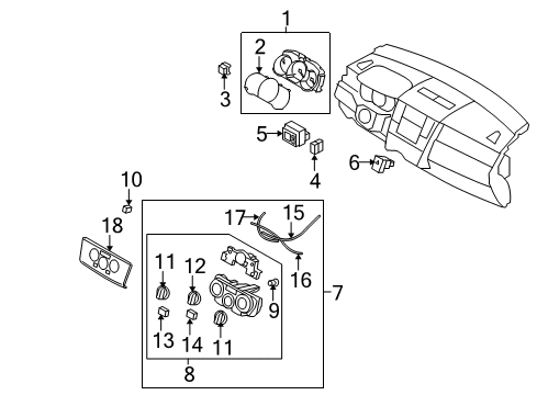 2012 Nissan Versa A/C & Heater Control Units Controller Assy-Air Conditiner Diagram for 27510-3AN0A