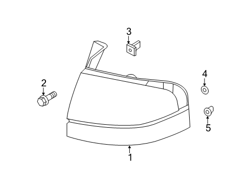 2011 Lincoln MKX Tail Lamps Tail Lamp Diagram for BA1Z-13404-A