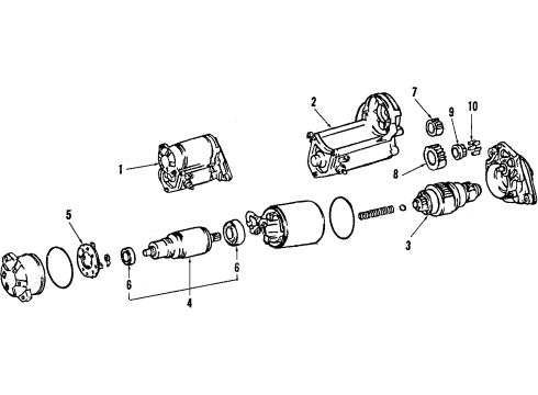 1993 Toyota Camry Ignition System Cable Set Diagram for 90919-22319