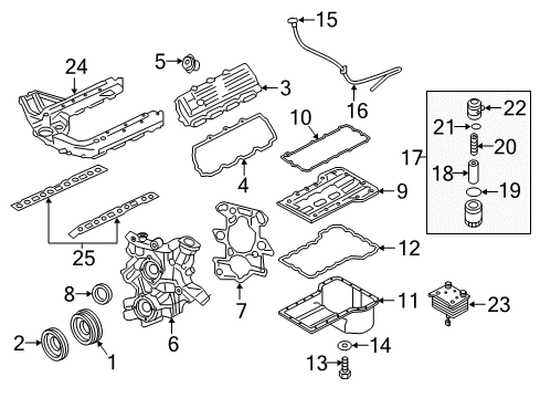 2005 Ford E-350 Super Duty Air Inlet, Engine Parts Throttle Body Diagram for 3C2Z-9E926-AA