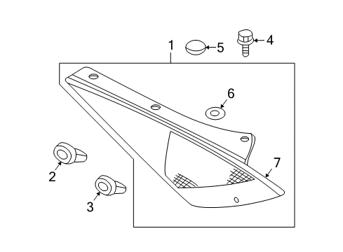 2008 Nissan 350Z Combination Lamps Lamp Assembly-Rear Combination LH Diagram for 26555-CF41A