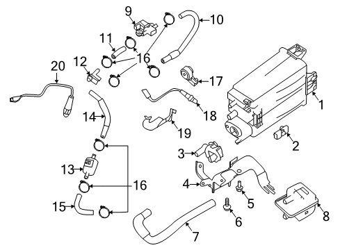 2017 Nissan Rogue Powertrain Control Blank Engine Control Module Diagram for 23703-4BC0A