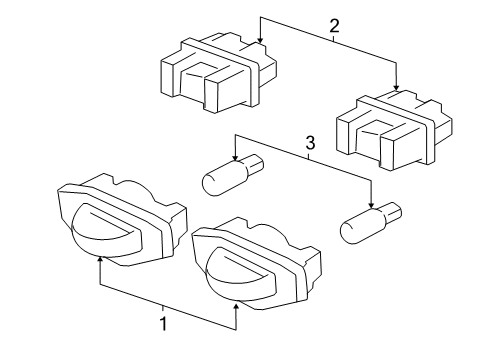 2009 Honda Civic Bulbs Lens Diagram for 34102-S5P-A01