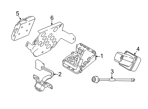 2018 Infiniti QX30 Electrical Components Bracket-Electric Unit Diagram for 28452-5DA0A