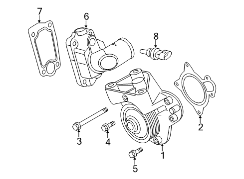 2016 Ram ProMaster 2500 Powertrain Control Bolt-HEXAGON FLANGE Head Diagram for 68345950AA